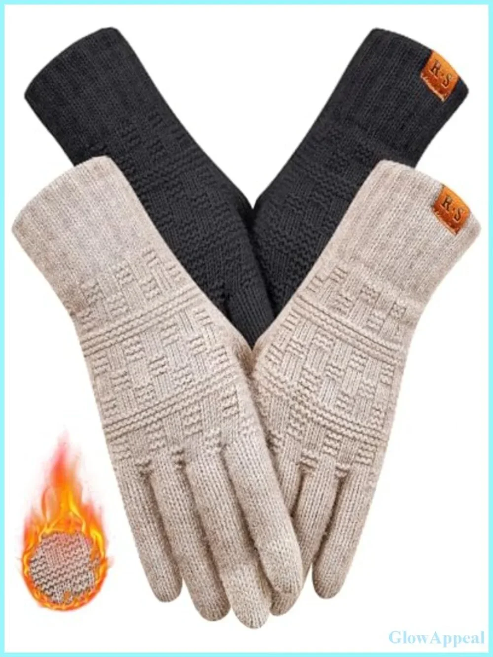 Winter Gloves Touch Screen Elastic Thermal Knit Lining Warm
